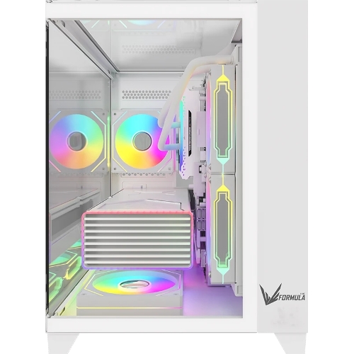 Компьютерный корпус AeroCool/Formula Crystal Z9ML Floe белый без БП mATX 4x120мм 2xUSB 3.0 1xUSB3.1 audio bott PSU