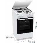 Плита комбинированная Gorenje GK5A12WG белый, конфорок 2 газовых и 2 электрических, духовка 68 л, 50 см x 85 см x 59.4 см