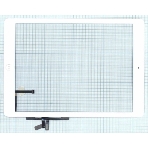 Сенсорное стекло (тачскрин) для iPad Air (A1474, A1475, A1476), белое с кнопкой OEM
