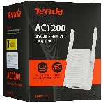 Двухдиапазонный усилитель беспроводного сигнала Tenda A18 Pro AC1200, 2,4/5 ГГц, 1167 Мбит/с, внешние антенны 2х3dBi