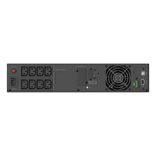 Источник бесперебойного питания CBR ESN-2KRT-8I-LCHERSC Online 2000VA/2000W RT 8 x C13, LCD, HID-USB, RS232, EPO, SNMP slot