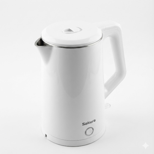 Чайник электрический Sakura SA-2150W 1.8 л, двойной корпус,бел