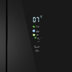 Холодильник Maunfeld MFF192NFB01 Inverter черный стекло трехкамерный 334/184л морозилка снизу, No Frost, Side by Side