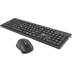 Комплект клавиатура+мышь Oklick 250M беспроводной, USB, 1000 DPI, чёрный