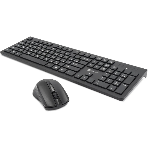 Комплект клавиатура+мышь Oklick 250M беспроводной, USB, 1000 DPI, чёрный