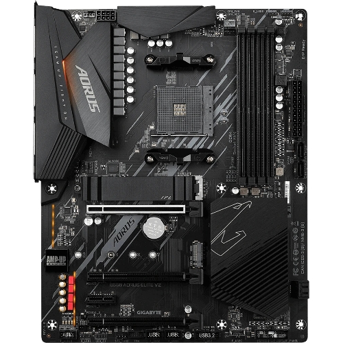 Материнская плата Gigabyte B550 AORUS ELITE V2, AM4, AMD B550, 4xDDR4, 4xSATA, 2xM.2, 1xPCIe 4.0 x16, 1xPCIe 3.0 x16, 2xPCIe 3.0 x1, 1xHDMI, 1xDP, 1x2.5Gb LAN, 1xUSB-C 10Gbps, 4xUSB-A 10Gbps, 4xUSB-A 5Gbps, 2xUSB-A 2.0, 3x3.5 мм, 7.1, ATX