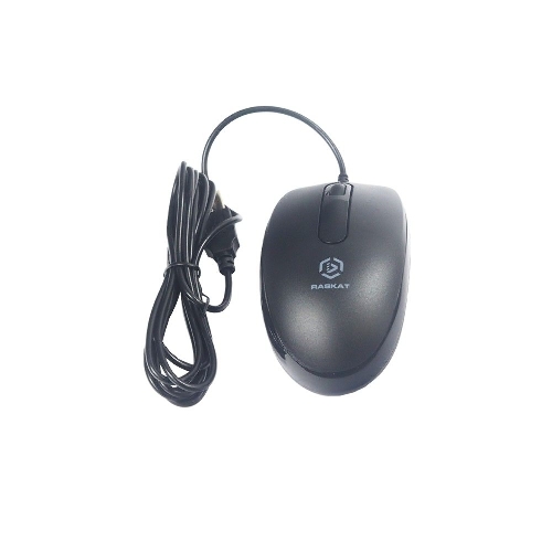 Мышь проводная Raskat M015 черный, 1000 dpi, USB, кнопки - 3