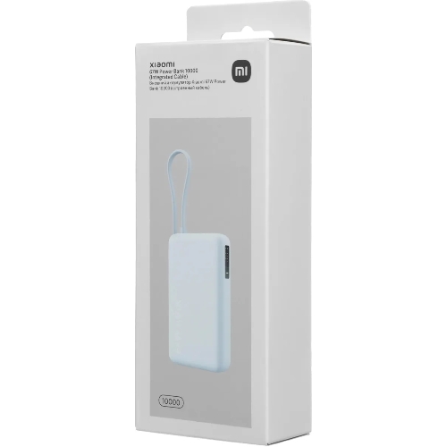 Портативный аккумулятор со встроенным кабелем Xiaomi 67W Power Bank 10000 (Integrated Cable) Ice Blue (BHR08NZGL)