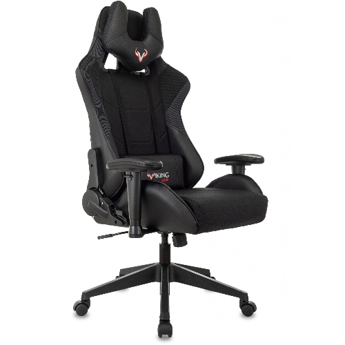 Кресло Бюрократ VIKING 4 AERO BLACK EDITION черный, экокожа, 120 кг, механизм качания
