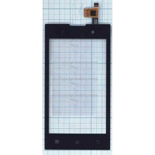 Сенсорное стекло (тачскрин) для ZTE V815W v2, черное