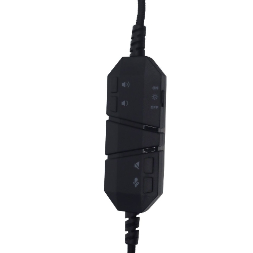 Гарнитура Raskat Strike 3U чёрный, проводная, USB, съёмный микрофон, подсветка