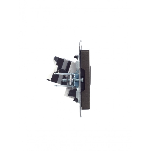 Розетка компьютерная двойная RJ11+RJ45 IEK BRITE РК/Т12-БрТБ кат.5E темная бронза