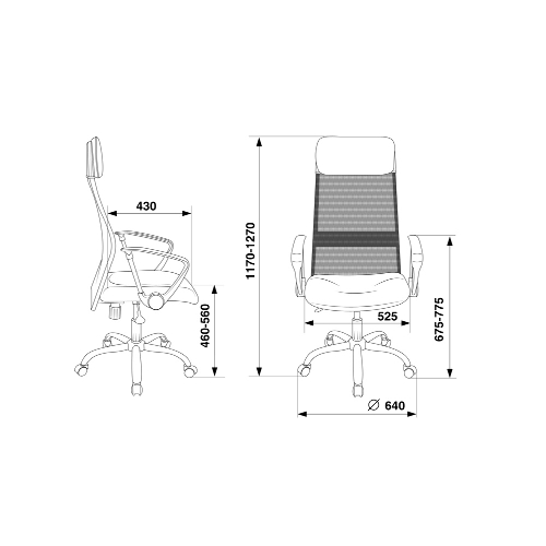 Кресло Бюрократ KB-6N/SL/B/TW-11 TW-01 TW-11 черный, сетка