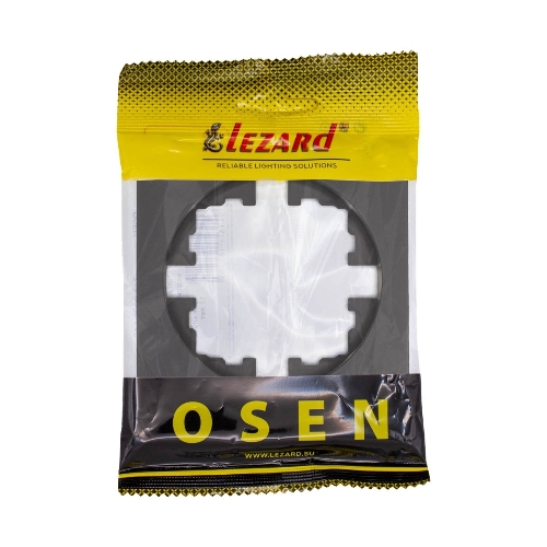 Рамка 1-м OSEN горизонт. квадрат черный бархат LEZARD 743-4200-146