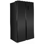 Холодильник Maunfeld MFF177NFSB черный глянц. двухкамерный 263/170л морозилка сбоку, No Frost, Side by Side
