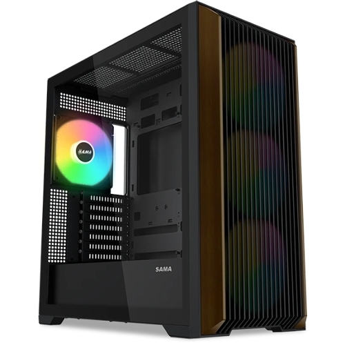 Корпус SAMA Z60, Midi-Tower, чёрный, 4 x 140 мм