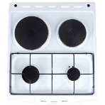 Плита комбинированная Flama RK 2211 белый, конфорок 4 шт, духовка 50 л, 50 см x 85 см x 60 см