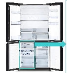 Холодильник Hitachi R-WB720PUC1 GCK черный трехкамерный 357/103л морозилка снизу, No Frost, Side by Side