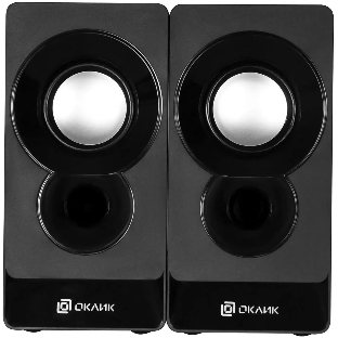 Акустическая система Oklick OK-165 2.0 черный 6Вт