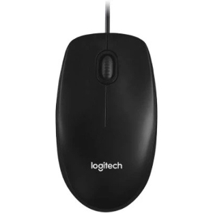 Мышь проводная Logitech M100/100R DARK/GREY (темно-серая/черная), 1000 dpi, USB, кнопки - 3