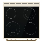 Плита электрическая Gorenje GECS6B70CLI бежевая, конфорок 4 электрических, духовка 71 л, 60 см x 85 см x 60 см