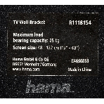 Кронштейн для телевизора Hama R1 118154 черный, 19