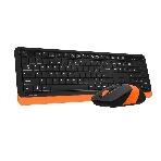 Комплект клавиатура+мышь A4Tech FStyler FG1010 беспроводной, USB, 2000 DPI, чёрный/оранжевый