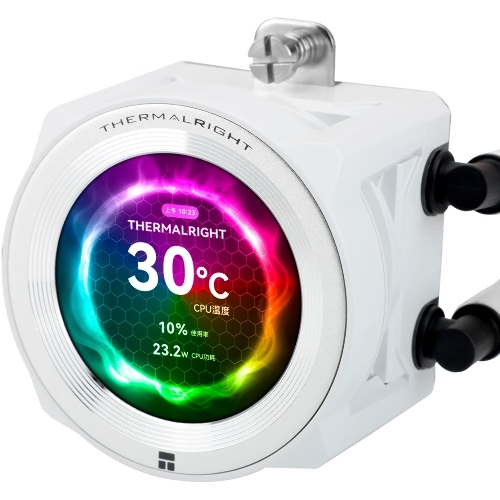 Система жидкостного охлаждения Thermalright Core Vision 360 (360mm, LED, White, ARGB/Fans: 3x120mm, 72.37CFM, 27.7dBA, 2000RPM/Pump height 66mm, Rad thickness 27mm/S: 1700, 1200, 1851, 115X, 2011, 2066, AM5, AM4)