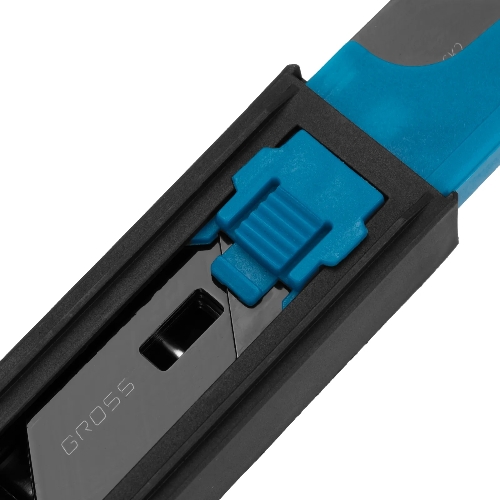 Лезвия Gross 79377, 19 мм, SK2 Black, трапециевидные, выдвижной пластиковый пенал, 10 шт.