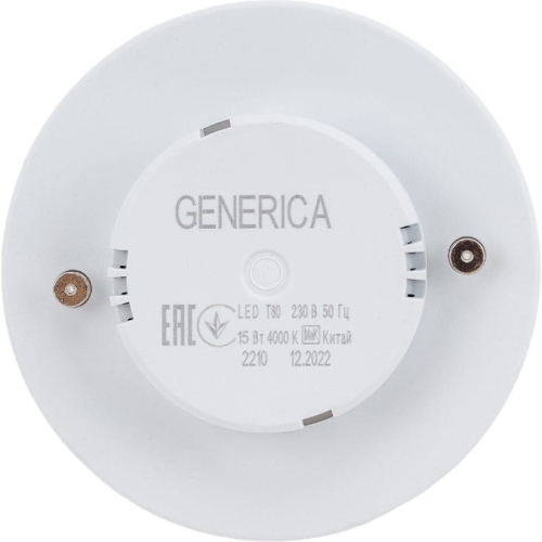 Лампа cветодиодная LED IEK LL-T80-15-230-40-GX53-G T80 таблетка 15Вт 230В 4000К GX53 GENERICA