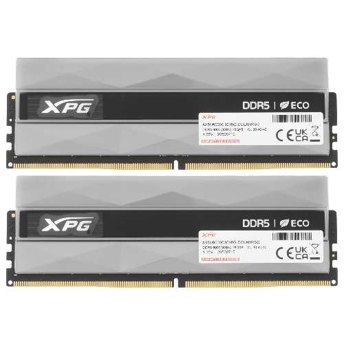 Оперативная память XPG Lancer, DDR5, 32GB (2x16GB), 6000MHz, CL30, DIMM, с радиаторами, RGB, серебристый