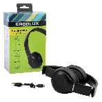 Беспроводные/проводные наушники Ergolux ELX-BTHP01-C02 черный, накладные, Bluetooth 5.0 + проводной, складная конструкция, до 6 ч
