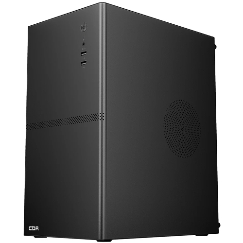 Компьютерный корпус CBR mATX Minitower V861, без БП, 2хUSB 2.0, HD Audio+Mic, черный PCC-MATX-V861-WPSU