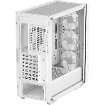 Компьютерный корпус Deepcool CC560 MESH V2 WH без БП, боковое окно (закаленное стекло), 3x120мм ARGb LED вентилятор спереди и 1x120мм ARGb LED вентилятор сзади, белый, ATX