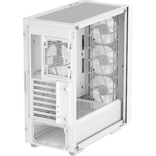 Компьютерный корпус Deepcool CC560 MESH V2 WH без БП, боковое окно (закаленное стекло), 3x120мм ARGb LED вентилятор спереди и 1x120мм ARGb LED вентилятор сзади, белый, ATX