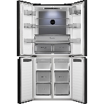 Холодильник Maunfeld MFF192NFB01 Inverter черный стекло трехкамерный 334/184л морозилка снизу, No Frost, Side by Side