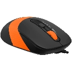 Мышь проводная A4Tech Fstyler FM10S черный/оранжевый, 1600 dpi, USB, кнопки - 4