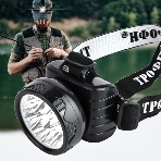 Фонарь налобный ЭРА светодиодный Трофи TG9 ударопрочный, 9 LED, 2 режима, аккумуляторный, черный