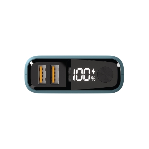 Портативный аккумулятор OLMIO QS-10, 10000mAh, 22.5W QuickCharge3.0/PowerDelivery, LCD, темно-зеленый