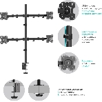 Кронштейн ONKRON D421E для четырех мониторов 13