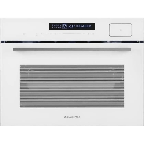 Духовой Шкаф электрический с паром Maunfeld MCMO5016STGW, 50л, дверца с 2 стеклами, белый