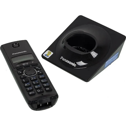 Телефон беспроводной (DECT) Panasonic KX-TG1711RUB черный АОН, Caller ID,12 мелодий звонка,подсветка дисплея,поиск трубки