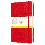 Блокнот Moleskine CLASSIC QP061R Large 130х210мм, 240 страниц, клетка, твердая обложка, фиксирующая резинка, красный