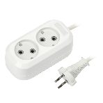 Удлинитель бытовой Smartbuy (SBE-10-2-03-N) 2 гнз х 3,0 м (10А/2.2 кВт, ПВС 2х1.0)