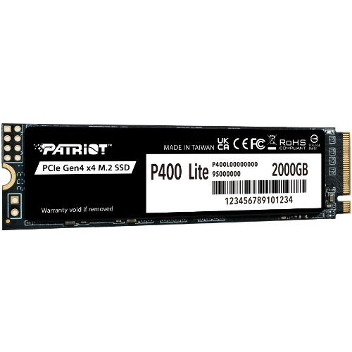 Накопитель SSD Patriot PCIe 4.0 x4 2Tb P400LP2KGM28H P400 Lite M.2 2280