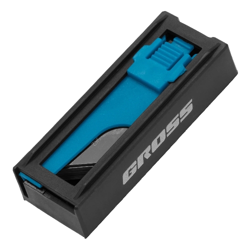 Лезвия Gross 79377, 19 мм, SK2 Black, трапециевидные, выдвижной пластиковый пенал, 10 шт.