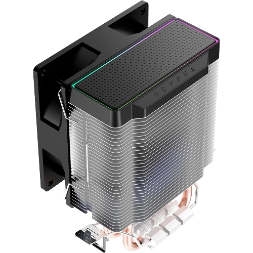 Кулер для процессора Ocypus Gamma A20 BK ARGB, 92mm FARGB FAN, Top FARGB Panel, 2 HEAT PIPES, 3-PIN, 1900 RPM, 21DBA, HYDRO BEARING, LGA115X/1200/1700/18XX, AM4/AM5
