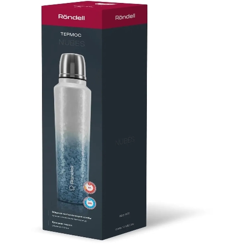 Термос для напитков Rondell Nubes RDS-1970 1 л. серый, картонная коробка