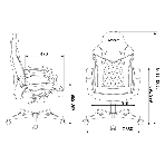 Кресло Бюрократ VIKING 6 KNIGHT BL FABRIC синий, ткань, 120 кг, механизм качания