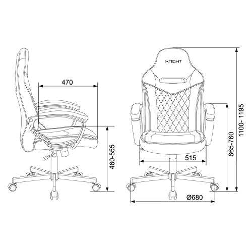 Кресло Бюрократ VIKING 6 KNIGHT BL FABRIC синий, ткань, 120 кг, механизм качания